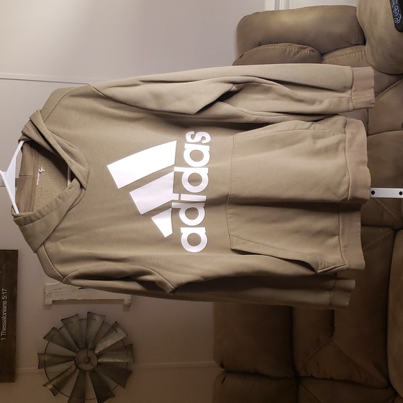Adidas Olive Green Hoodie Mens Size Large - Picture 1 of 6